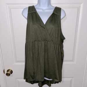 Torrid 4 olive green tank top